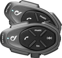 INTERPHONE Tour HD Aukštas atkūrimas 40mm 4 Motociklininko motociklininko šalmas Intercom Stereo Intercom 1.5km atstumas 25 valandų greitas įkrovimas TFT Vandeniui atsparus IPX67