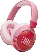 JBL Junior 470 NC belaidės "Bluetooth" ausinės vaikams su aktyviu triukšmo slopinimu, mikrofonu, 50 val. atkūrimu, "JBL Safe Sound", mažu garsumu, paprastu valdymu ir lipdukais, rožinės spalvos