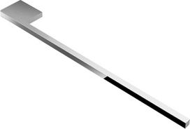kalb | Slim rankšluosčių džiovintuvas praustuvui, chromas, aliuminis, ilgis: 400 mm, aukštis: 8 mm, gylis: 50 mm