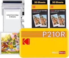 KODAK Mini 2 Plus Retro mobilusis 10 X 15 nuotraukų spausdintuvas ir "Polaroid" momentinių nuotraukų spausdinimas aukščiausios kokybės nuotraukomis keliaujant mobiliuoju telefonu, mobilusis nuotraukų spausdintuvas išmaniajam telefonui (iphone ir android),