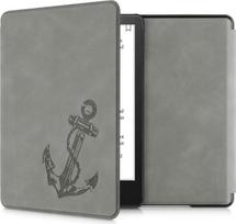 kwmobile Apsauginis dėklas, suderinamas su "Amazon Kindle Paperwhite" (11th Gen - 2021) - dirbtinės odos elektroninės skaityklės dėklas - Anchor Vintage Grey