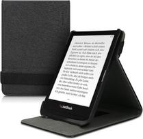 kwmobile Apsauginis dėklas, suderinamas su Pocketbook Touch Lux 4/5/Touch HD 3/Color (2020)/Vivlio Lux 5 - dėklas e-skaityklei su kilpele - juodas