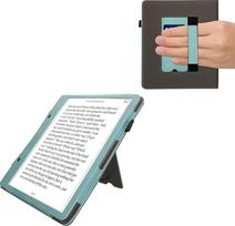 kwmobile Dėklas, suderinamas su Amazon Kindle Scribe (2024) Dėklas - Flip Case mit Handschlaufe - Kunstleder Cover - Mintgrün Dunkelgrau