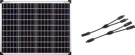 mėgautis saulės Poly 50W 12V polikristalinės saulės kolektorių saulės kolektorių sodo pastogė, valtis ir 1 pora saulės kištukas Y Splitter 2-Way su kabelio prailginimu lygiagretaus ryšio saulės moduliui