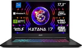 MSI Katana 17 žaidimų nešiojamasis kompiuteris, 17,3 colio, FHD, "Intel Core i7-13620H", 2 x 8GB RAM, 1 TB SSD, RTX 4060 8GB, "Windows 11 Home", žaidimų klaviatūra, juodas, B13VFK-269