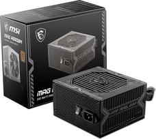 MSI MAG A550BN maitinimo šaltinis, ES kištukas - 550 W, "80 Plus Bronze" sertifikatas, ATX maitinimo šaltinis, 12 V vienvamzdis, DC/DC įtampos keitiklio konstrukcija, 120 mm ventiliatorius