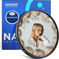 NEEWER 72 mm Kaleidoskopo prizmės objektyvo filtras, fotografijos prizmės kristalinio stiklo efekto filtras su lūžio efektu ir kintamu fotografinių motyvų skaičiumi