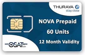OSAT Thuraya Nova SIM palydovinis telefonas su 60 vienetų (70 minučių)