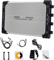 OWON VDS6104 PC osciloskopas, 4 kanalų, USB osciloskopas, 8 bitų vertikalioji skiriamoji geba, 100 MHz dažnių juostos plotis, suderinamas su SCPI protokolu, osciloskopas su 10 m įrašymo ilgiu