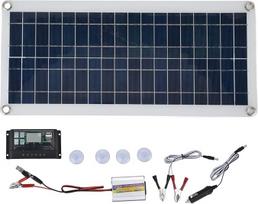 Polykristallines Solarpanel-Starterkit mit 220-W-Wechselrichter-Controller aus Polysilizium für Wandern, Camping, Boot, Wohnwagen
