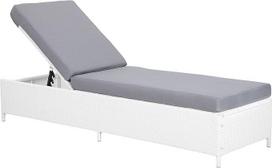 Ratano gultas Sodo gultas Lounge Lounger Patio Lounger White Turin II