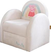 roba Peppa Pig Velour Fauteuil - Patogus su užvalkalais - Club for Enfant dès 18 Mois - Facile à Nettoyer - 50 x 44 x 45 cm - Beige / Motif Truie