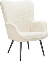 tectake® Skandinaviško stiliaus sparnuotasis krėslas, "Teddy Chair Hygge", "Bouclé" fotelis, svetainė, miegamasis, reprezentacinis poilsio krėslas, maksimali apkrova 150 kg