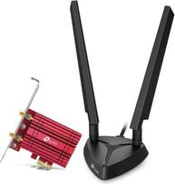 TP-Link Archer TXE75E Wi-Fi 6E WLAN PCIe tinklo kortelė su "Bluetooth 5.2", 5400Mbps, WPA3, "Inter Chipset" mikroschemų rinkiniu ir 2 nuimamomis antenomis, Win 11/10