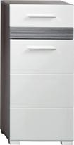 trendteam smart living SetOne komoda, kompozitinė mediena, blizgi balta, pilkai sidabrinė, 37 x 80 x 31 cm
