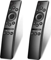 Universalus nuotolinio valdymo pultas visiems "Samsung" televizoriams LED QLED UHD SUHD HDR LCD HDTV 4K 8K Solar Curved Smart TV su "Netflix", "Prime Video", "Hulu" trumpaisiais mygtukais, 2 vnt.