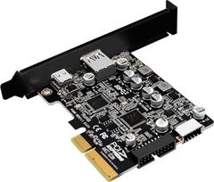 WANGCL USB C PCIE kortelė PCI USB 3.2 kortelė USB 3.2 jungtis + C tipo + priekinis E tipo + 19/20PIN C tipo priekinio skydelio montavimo adapteris