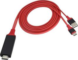 zdyCGGTime HDMI adapteris MHL C 3.1 tipo kabelis USB C 3.1 vyriškos lyties + USB 2.0 A vyriškos lyties į HDMI adapterį 1080P HD HDTV veidrodinis vaizdas, įkrovimo kabelis išmaniesiems telefonams / nešiojamiesiems kompiuteriams / stalams / televizoriams /