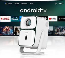 [Android TV 11.0 ir Netflix] Full HD 1080P projektorius, "Wanbo T2 Ultra Auto Focus/Trapezoidal Correction" išmanusis projektorius, "WiFi Bluetooth" projektorius, namų kino vaizdo projektorius, lauko projektorius mobiliajam telefonui