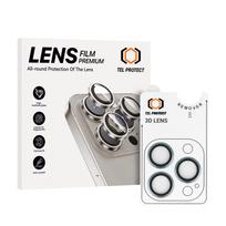 Grūdintas stiklas Tel Protect 3D Lens skirtas Apple iPhone 13 Pro/13 Pro Max blue (objektyvui 3 vnt)