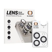 Grūdintas stiklas Tel Protect 3D Lens skirtas Apple iPhone 14 Pro/14 Pro Max purple (objektyvui 3 vnt)