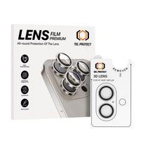 Grūdintas stiklas Tel Protect 3D Lens skirtas Apple iPhone 16/16 Plus skaidrus (objektyvui 2 vnt)