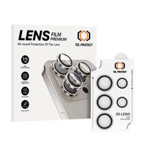 Grūdintas stiklas Tel Protect 3D Lens skirtas Samsung Galaxy S24 Ultra skaidrus (objektyvui 5 vnt)