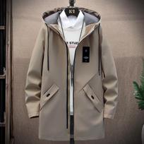 2024 Men's Mid-Length Autumn Windbreaker Jacket - Trendy Hot Sale 4XL kupranugaris