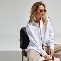 Cotton Crepe Shirt Women's Solid Color Long Sleeved Loose Shirt Thin Coat Simple Leisure Commuting Comfortable Top 2025 Spring and Summer S balta