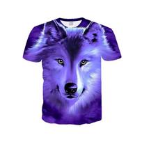 3D Spausdinti Vilko Marškinėliai Madingi Vyriški Trumpomis Rankovėmis T-shirt'ai Gatvės Stiliaus Vyriški Paltai Marškinėliai Vyriški S