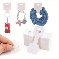 100 vnt. Karoliai Apyrankės Kortelės Saviklijuojanti Papuošalų Pakuotė Pardavimo Kortelė Mažam Verslui Raktų Pakabukas Auskaras Plaukų Juosta 100pcs