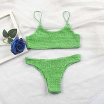 Seksualūs klostuoti bikini 2025 Moterims Moteriškas maudymosi kostiumas Maudymosi drabužiai Moterims Moteriškas Brazilijos bikini komplektas Paplūdimio apranga Aukšto kirpimo maudymosi kostiumas 313 S