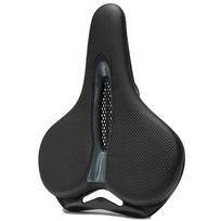 MTB Bike Saddle Breathable Big Butt Cushion Leather Surface Seat Mountain Bicycle Shock Absorbing Hollow Cushion Accessories juoda