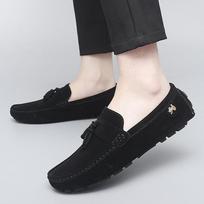 Women Comfort Flats Men’s Moccasins Loafer Driving Shoes Casual Slip on Unisex Plus Size Suede Shoes Red Black Green Blue Shoes EU: 38 juoda
