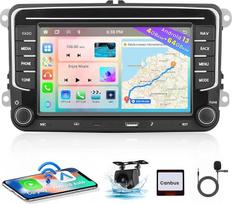 "Hikity" 8 branduolių 4+64GB "Android 13" automobilinis radijas VW Golf 5 6 Passat Polo Tiguan Touran Caddy Skoda radijo imtuvas Belaidis CarPlay Android automobilis Bluetooth laisvų rankų įranga 7 colių ekranas GPS WiFi Type-C DSP FM