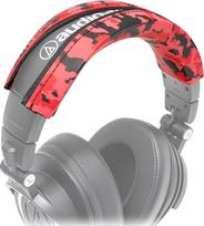 "WC BandZ ATH" - patobulintas ausinių dangtelis "Audio Technica ATH M50X / M50XBT / M50 / M40X / M40 / M40FS / M30X / M30 / M20X / MSR7" iš "Wicked Cushions" | Red Camo