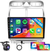 2GB 64GB Android Autoradio für Peugeot 307 307CC 307SW 2002-2013 Radio mit Wireless Carplay Android Auto Mirror Link, Hodozzy 9 Zoll Touchscreen Navi DSP Bluetooth WiFi FM/RDS Radio, Lenkradsteuerung