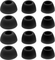 6 poros 4 mm silikoninių ausinių, suderinamų su "Samsung Galaxy Buds 2 Pro (SM-R510)" pakaitinėmis ausinėmis Mažos Vidutinės Didelės Didelės 3 dydžiai Juoda