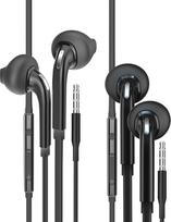 Laidinės 3,5 mm kištuko ausinės, suderinamos su "Samsung Galaxy" (2 pakuotės) Ausinėse triukšmą slopinančios telefono muzikos žaidimų kompiuterio ausinės laidinės nešiojamos