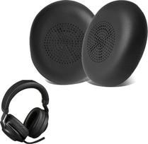 Pakaitiniai ausų įdėklai, tinkantys "Jabra Evolve2 65 MS/UC Elite 45h" belaidėms ausinėms, baltyminės odos ausų įdėklai, triukšmą izoliuojančios putplasčio ausinės, ausų dangteliai (juodi)