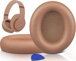 SOULWIT Ersatzpolster Ersatz Ohrpolster für Beats Studio Pro kabellose Noise-Cancelling-Kopfhörer, Polster mit weichem Proteinleder, Lärmdämmungsschaum