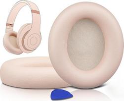 SOULWIT Ersatzpolster Ersatz Ohrpolster für Beats Studio Pro kabellose Noise-Cancelling-Kopfhörer, Polster mit weichem Proteinleder, Lärmdämmungsschaum