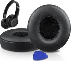 SOULWIT Lammfell Ersatz Ohrpolster für Beats Solo 4 Wireless On-Ear Kopfhörer, Solo4 Ersatzpolster Polster Hochdichter Geräuschisolationsschaum