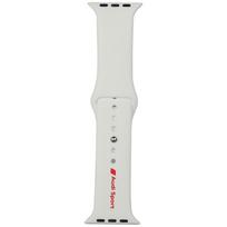 Audi Sport Red Logo Silicone Watch Strap for Apple Watch 44/45/46/49mm, white