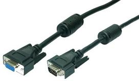 LogiLink VGA Cable ST/BUblack 2x  Ferrit Core 3M