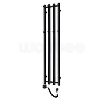 Elektrinis džiovintuvas Wobbee BARNA 26x120cm su laidu kairėje pusėje, juodos matinės spalvos