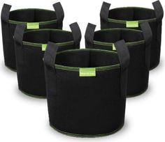 "Mactoou Plant Bag Grow Bag" krepšys su rankenomis, 5 x 40 L orui laidus krepšys, skirtas pomidorams, daržovėms, gėlėms, augalams, 10 galonų