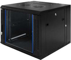19" Komutacinė spinta TOTEN, System Z, 9U, 600x600, stiklinės durys, iki 60kg, juoda / ZS66096001 / 19-Z6609