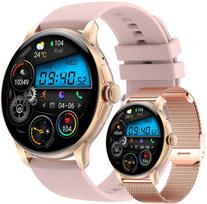 Išmanusis laikrodis Damski Rubicon RNCF35 ROSE GOLD Bransoleta + Dirželis Rožinė