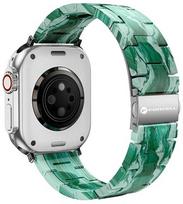 FORCELL F-DESIGN FA04 marble textured resin apyrankė skirta Apple Watch 38 / 40 / 41 mm žalios spalvos
